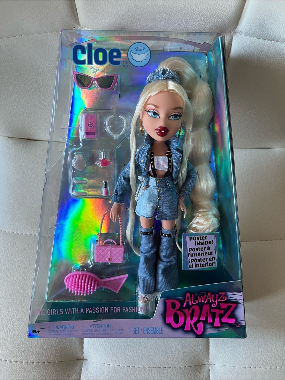 Cloe Bratz Doll in Denim Outfit with Blonde Ponytail - Picture 3 of 5